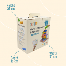 ORTOTO Set "World of Sensory Soft Bricks STARTER" (16 pcs.)